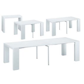 Table console extensible "Elsa"  50300 x 94 x 75 cm  Blanc