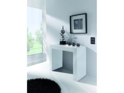 Table console extensible "Elsa"  50300 x 94 x 75 cm  Blanc