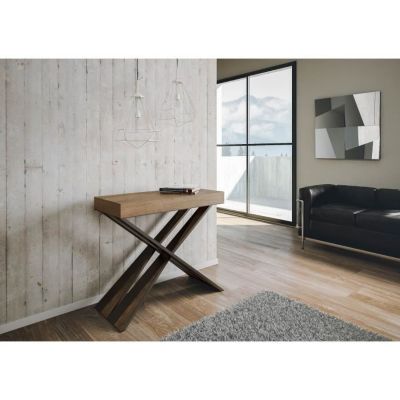 Table console - ITAMOBY - Diago Small - Noyer - Structure anthracite ...