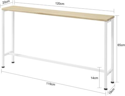 Table Console Table d'appoint,Bout de canapé, Cadre et 4 Pieds en Fer, FSB19-Z SoBuy