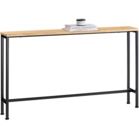 Table Console Table d'appoint Table d'entrée Cadre et 4 Pieds en Fer et Noir FSB19-L-E SoBuy