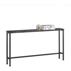 Table Console Table d'appoint Table d'entrée Cadre et 4 Pieds en Fer  Noir FSB19-XL-SCH SoBuy