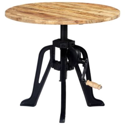 Table d'appoint 60x(46-63) cm Bois de manguier massif et fonte vidaXL