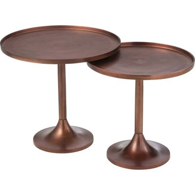 Table d appoint aluminium bronze élégance intemporelle pour salon 56 x 56 x 49 cm bronze effet métal chaleureux