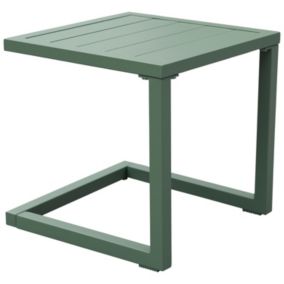 Table d'appoint BARBADOS en aluminium vert sauge - HAPPY GARDEN