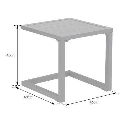 Table d'appoint BARBADOS en aluminium vert sauge - HAPPY GARDEN