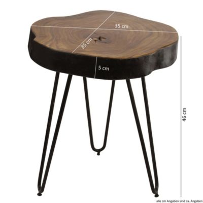 Table Cube En Bois Sheesham Massif - 35x35x35 Cm Avec Rangement Intégré - Table Basse Ou D'appoint Design - 10