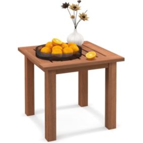 Table d Appoint Bois pour Terrasse Table d Appoint Interieure et Exterieure Naturel 45x 45 x 43CM