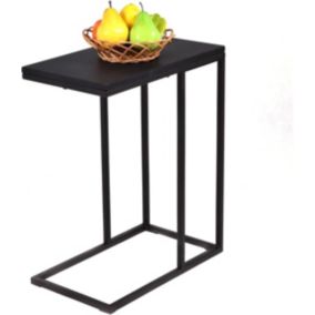 Table d Appoint Bout de Canape pour Salon Chambre Bureau Table Basse en Forme de C avec Cadre Metallique