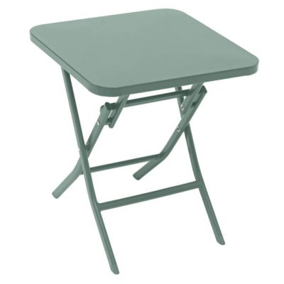 Table d'appoint carrée pliante Greensboro Olive - 40 x 40 cm - Hespéride