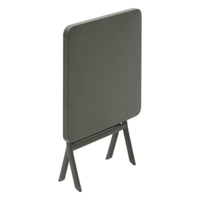 Table d'appoint de jardin carrée Greensboro vert laurier 40 x 40cm en acier  - Hespéride