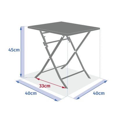 Table d'appoint de jardin carrée Greensboro vert laurier 40 x 40cm en acier  - Hespéride