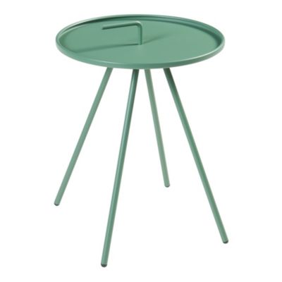 Table d'appoint de jardin Fosen acier 55 x 42 cm vert en.casa