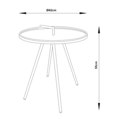 Table d'appoint de jardin Fosen acier 55 x 42 cm vert en.casa