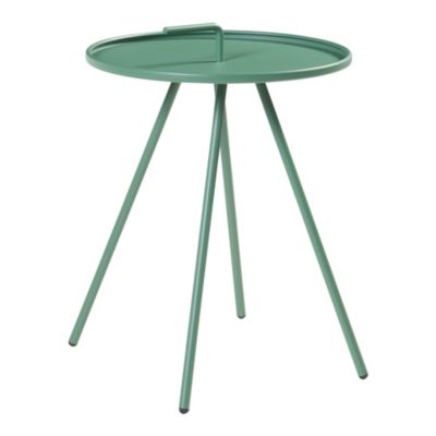 Table d'appoint de jardin Fosen acier 55 x 42 cm vert en.casa