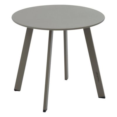 Table d'appoint de jardin ronde "Saona" café 50 x 45cm en acier - Hespéride