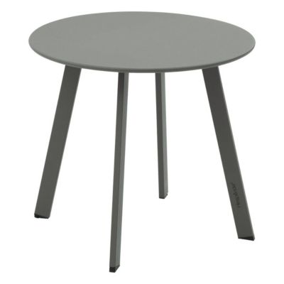 Table d'appoint de jardin ronde Saona vert laurier 70 x 40cm en acier  - Hespéride