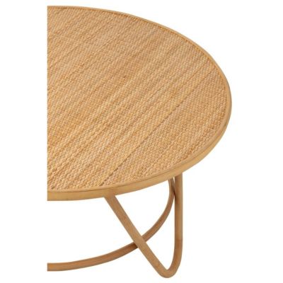 Table d'appoint en rotin large (80x80 cm - Naturel)