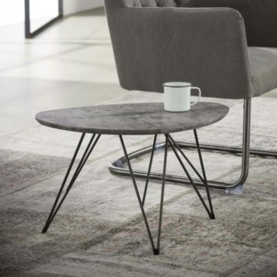 Table d'appoint grise effet béton PM HELSINKI