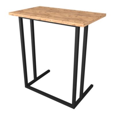 Table d'appoint Högsby 65,5 x 60 x 35,5 cm effet chêne en.casa