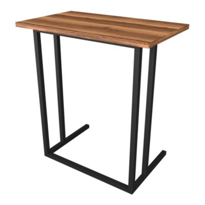Table d'appoint Högsby 65,5 x 60 x 35,5 cm effet noyer en.casa