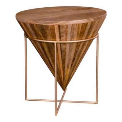 Table d'Appoint Hapur, Marron, Bois, 45x45x45 cm, Seven Design
