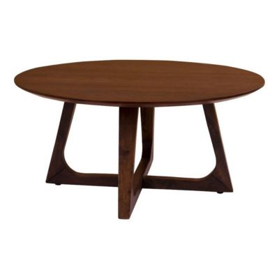 Table d'Appoint Hellerup, Marron, MDF, 75x75x36 cm, Seven Design