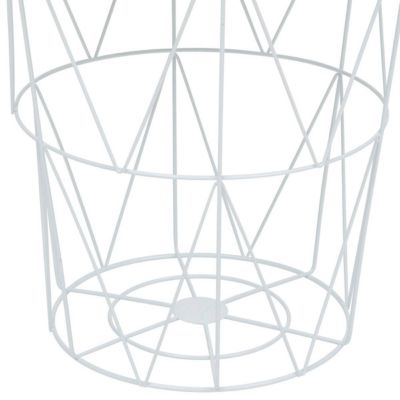 Table d'appoint "Kumi" blanc 40x37x37cm - Atmosphera Créateur d'intérieur