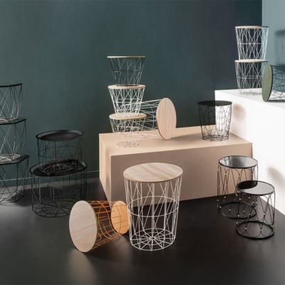 Table d'appoint Kumi noire D38 cm - Atmosphera
