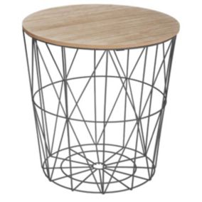 Table d'appoint "Kumi" noire D40 cm - Atmosphera
