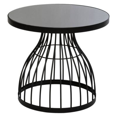 Table d'appoint Kushi - métal & verre D55 cm - Atmosphera