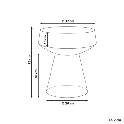 Table d'appoint LAGUNA Verre Transparent