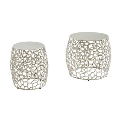 Table d'appoint Lot de 2 Petite Table Basse de Salon Ronde Moderne FineBuy