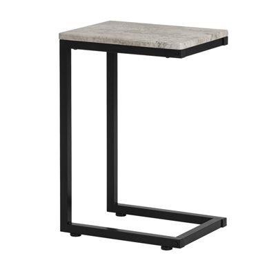 Table d'appoint moderne SoBuy pour canapé 40x30x60 cm Noir Gris FBT44-HG