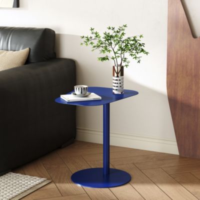Table d'appoint Nastätten 50 x 50 x 38 cm bleu foncé en.casa