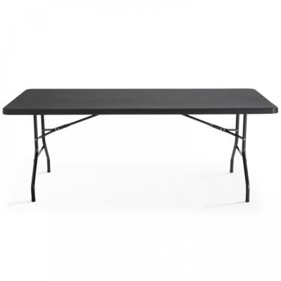 Table d'appoint noire pour réception 200 cm  Oviala