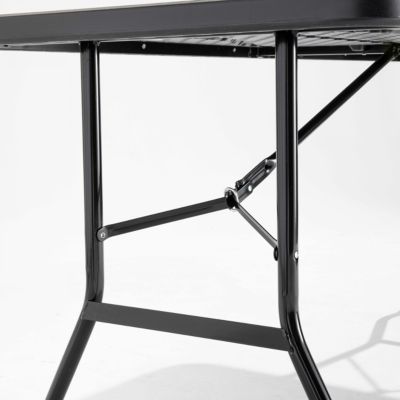 Table d'appoint noire pour réception 200 cm  Oviala