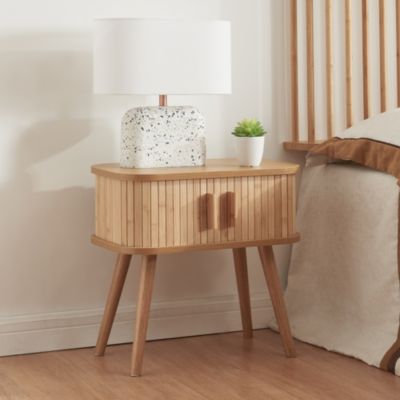 Table d'appoint Nordkapp bambou bois 48 x 30 x 45 cm naturel en.casa