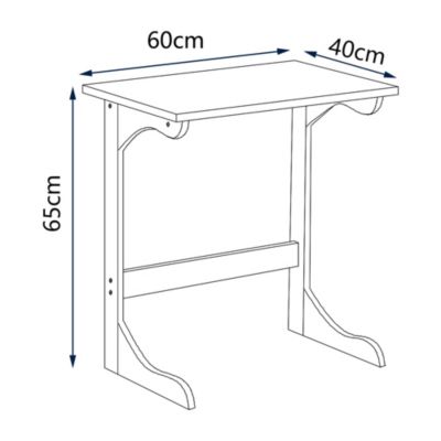 Table d'appoint pour ordinateur portable Hægebostad bambou 65 x 60 x 40 cm naturel en.casa