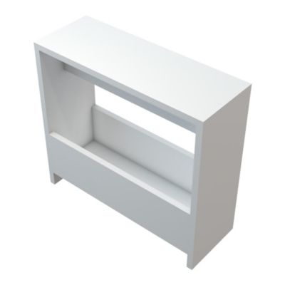 Table d'appoint Roedovre avec porte-revues 60 x 55 x 20 cm blanc en.casa