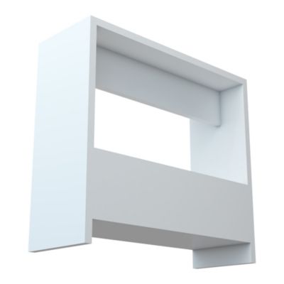 Table d'appoint Roedovre avec porte-revues 60 x 55 x 20 cm blanc en.casa
