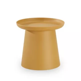 Table d'appoint ronde en polypropylène 50cm diam jaune - Murano