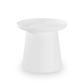 Table d'appoint ronde en polypropylène D50cm blanc - Murano