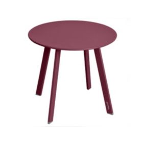 Table d'appoint ronde Saona Bordeaux - 50 cm