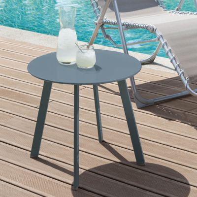 Table d'appoint ronde ''Saona'' D50cm en acier - Hespéride