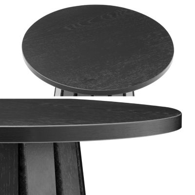 Table d'appoint ronde style scandinave noire LIV - Happy Garden