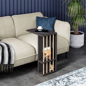Table d'appoint Siikainen  44 x 29 x 65 cm noir en.casa