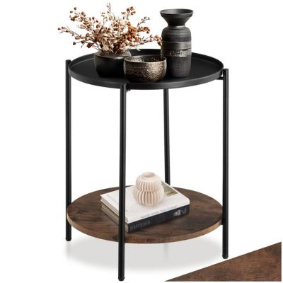 Table d'appoint style industriel en Bois et Acier