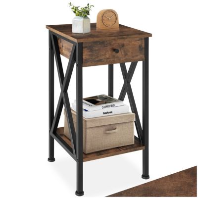 Table d'appoint style industriel en Bois et Acier