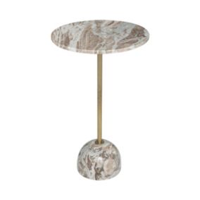 Table d'appoint Table à café en Marbre Beige H 58 cm